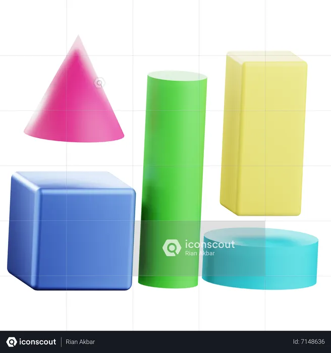 Geometric Shapes  3D Icon