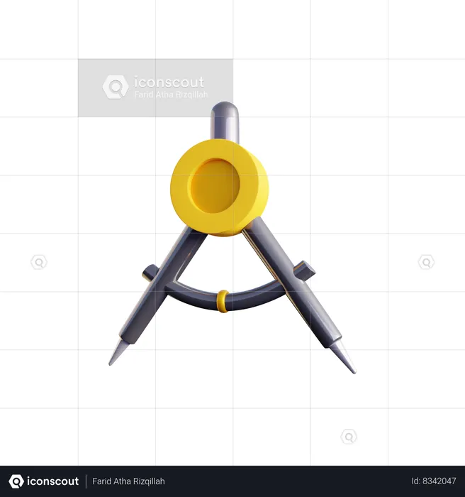 Geometry Compass  3D Icon