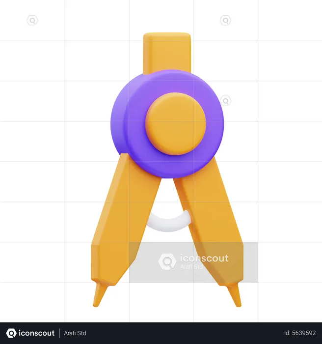 Geometry Compass  3D Icon