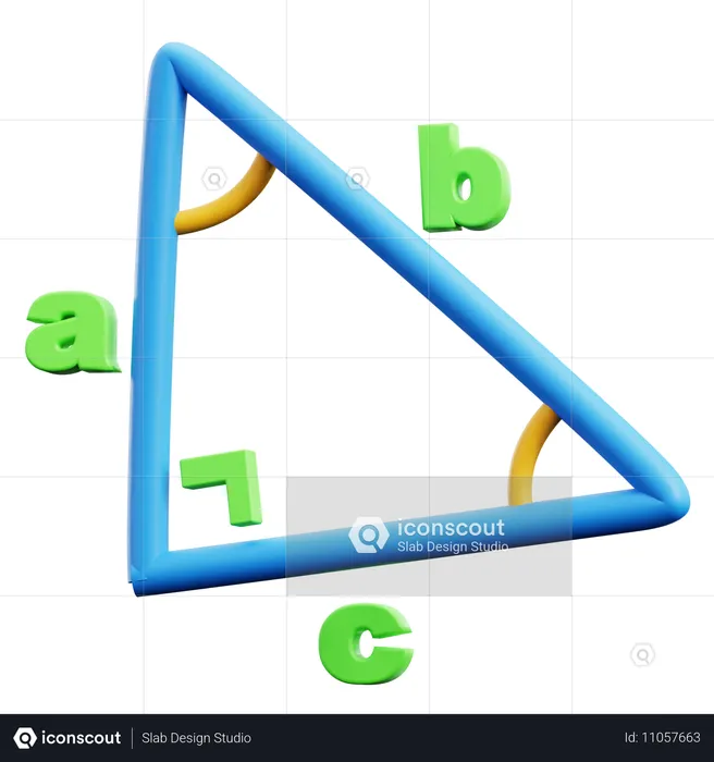 Geometry Triangle Formula  3D Icon