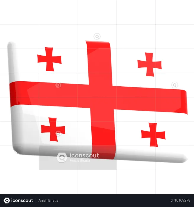 Geórgia Flag 3D Icon