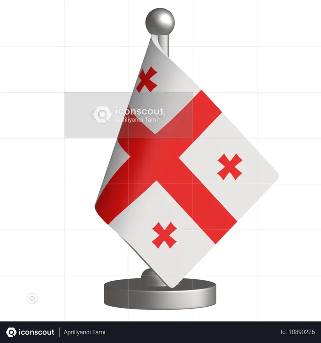 Georgia Desk Flag  3D Icon