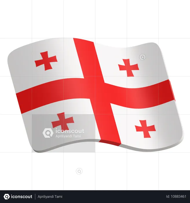 Georgia Flag  3D Icon