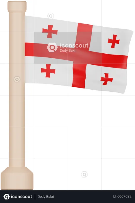 Georgia Flag Flag 3D Icon