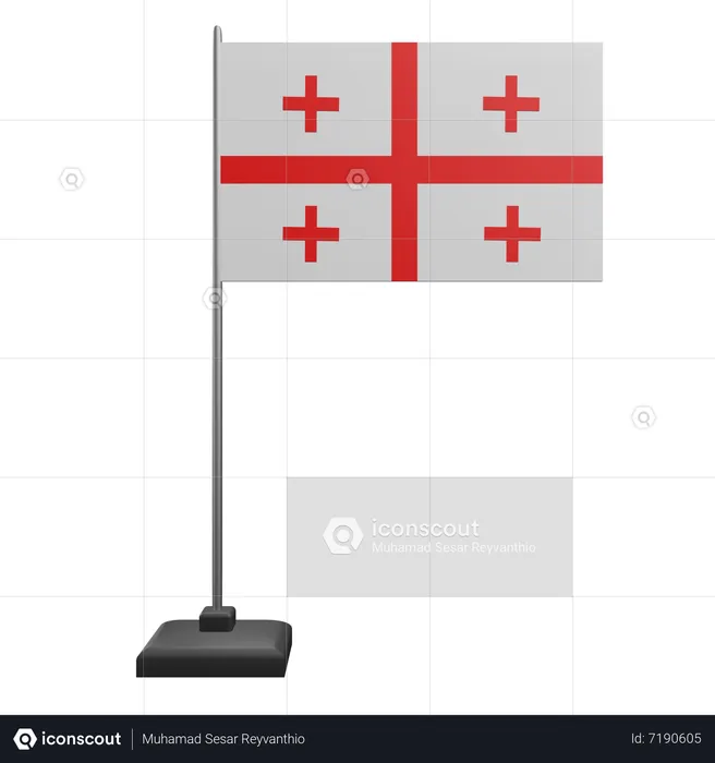 Georgia Flag  3D Icon