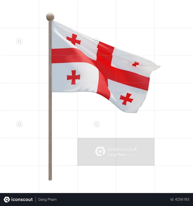 Georgia Flagpole Flag 3D Flag