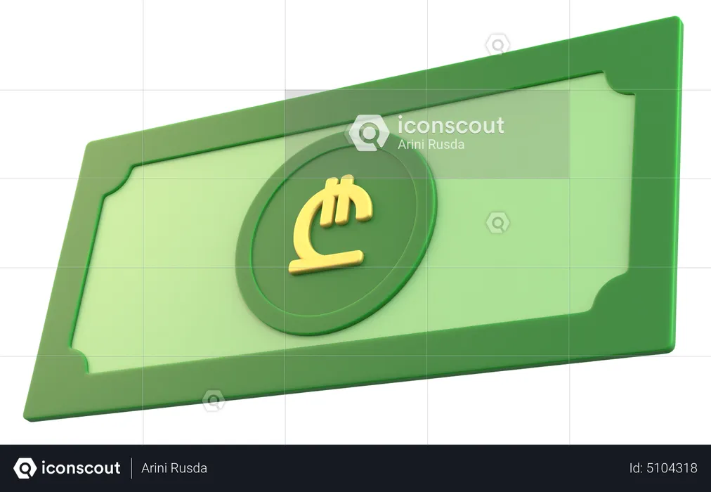 Georgian betreibt Geld  3D Icon