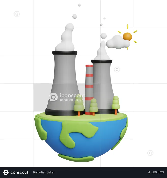 Geothermal energy  3D Illustration