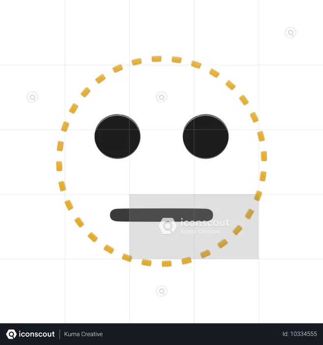 Gepunktetes Gesicht-Emoji Emoji 3D Icon