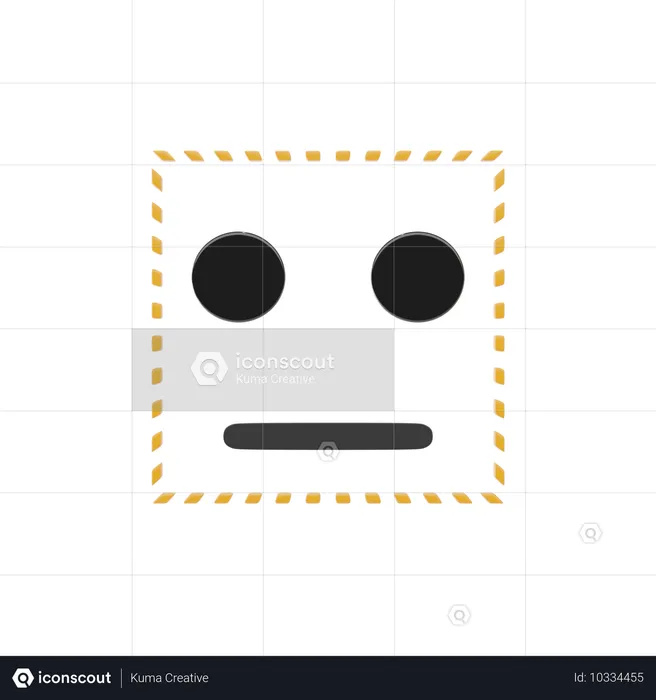 Gepunktetes Gesicht-Emoji Emoji 3D Icon