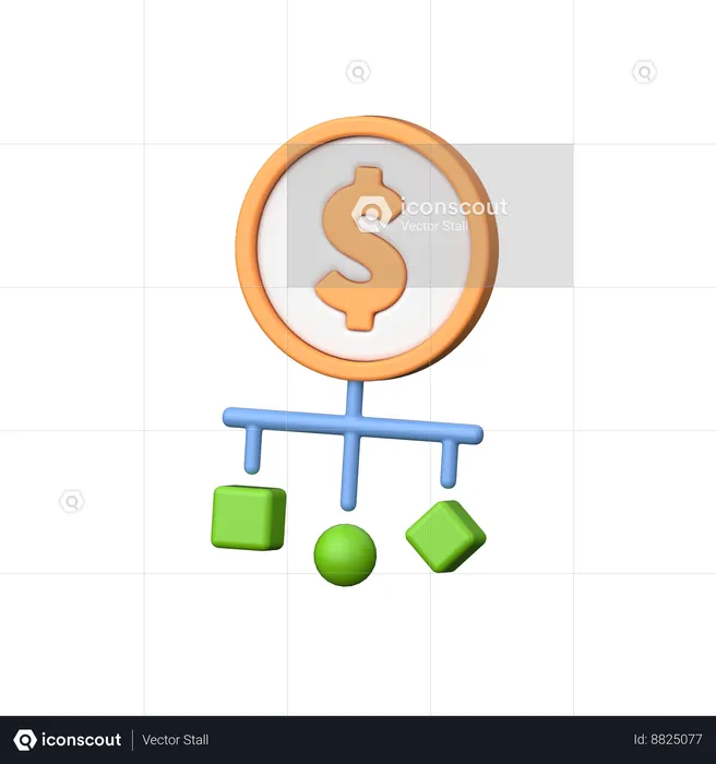 Gerenciamento de dinheiro  3D Icon