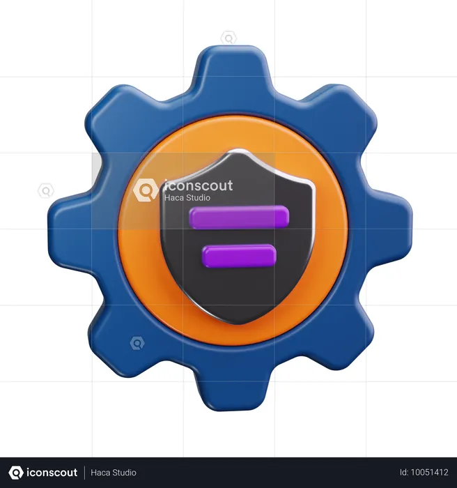 Gerenciamento de segurança  3D Icon