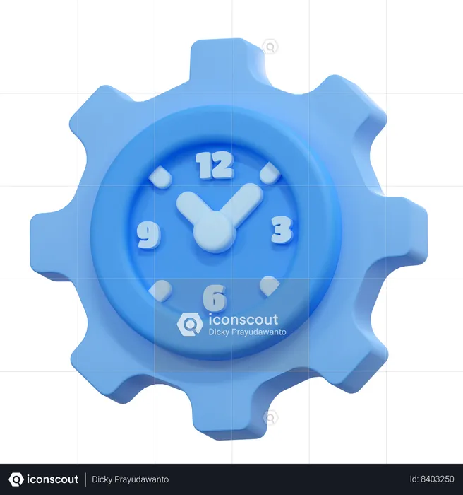 Gerenciamento de tempo  3D Icon