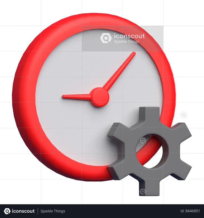 Gerenciamento de tempo  3D Icon