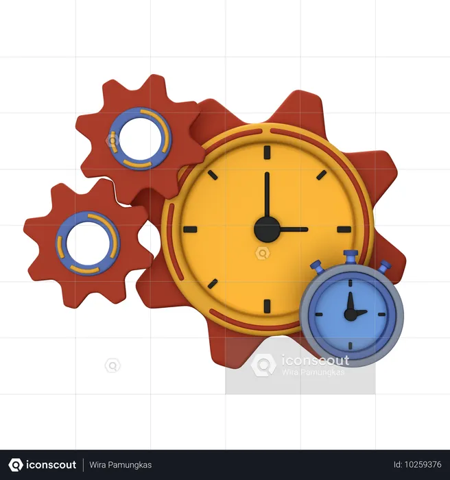 Gerenciamento de tempo  3D Icon