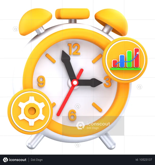 Gerenciamento de tempo  3D Icon