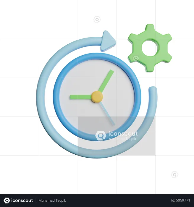 Gerenciamento de tempo  3D Icon