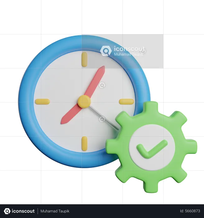 Gerenciamento de tempo  3D Icon