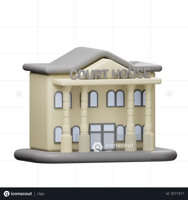 Gerichtsgebäude  3D Illustration