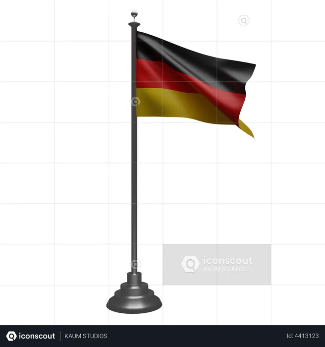 German Flag  3D Illustration