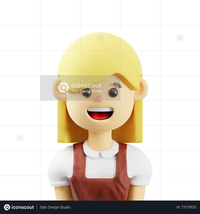 German Woman  3D Icon