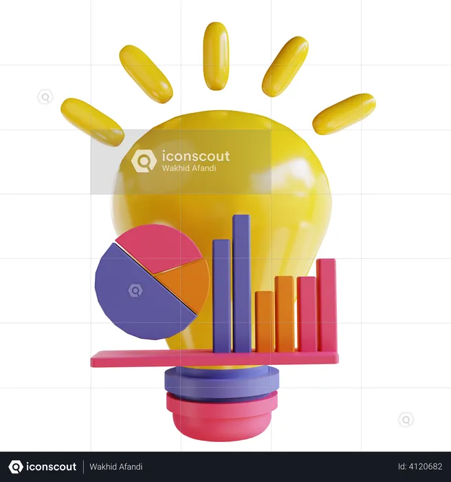 Geschäftsdatenanalyse  3D Illustration