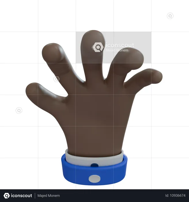 Geschäftsmann hand greifen braune hand Emoji 3D Icon