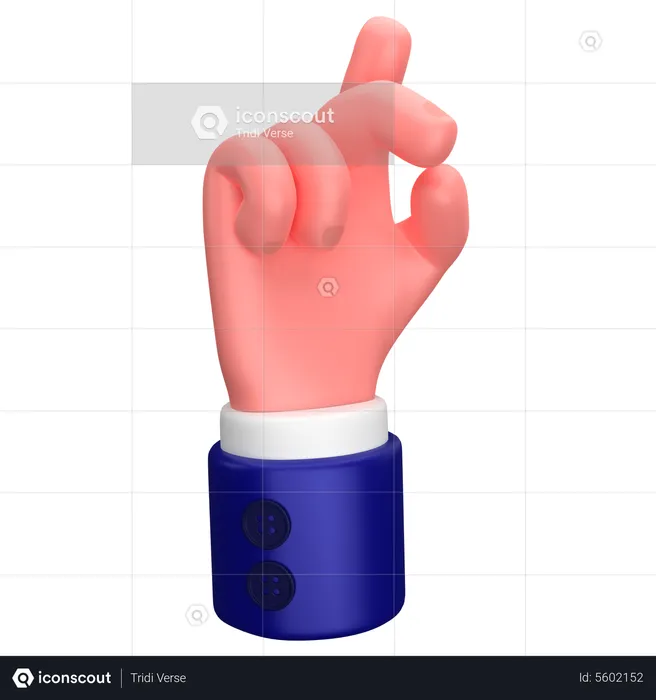 Geschäftsmann, klicken, schnappen, finger, hand, geste  3D Icon