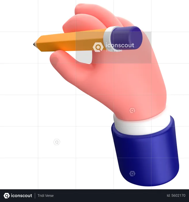 Geschäftsmann schreibt Handbewegung  3D Icon