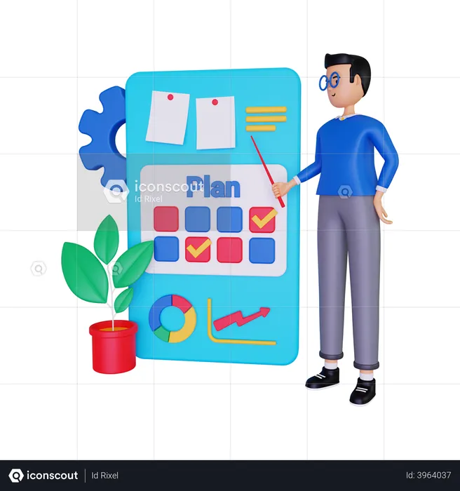 Geschäftliche Planung  3D Illustration