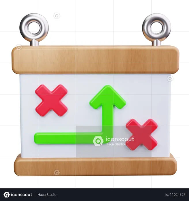 Geschäftsstrategie  3D Icon