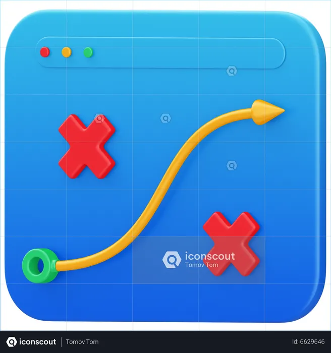 Geschäftsstrategie  3D Icon