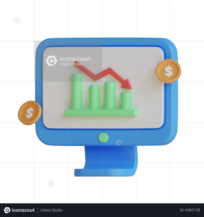 Geschäftsverlust  3D Icon