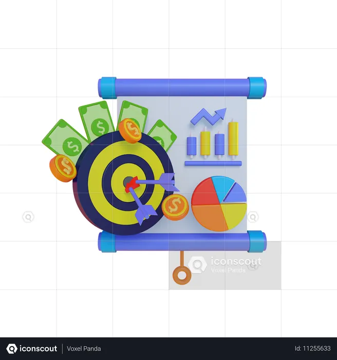 Geschäftsziel Erfolg  3D Illustration