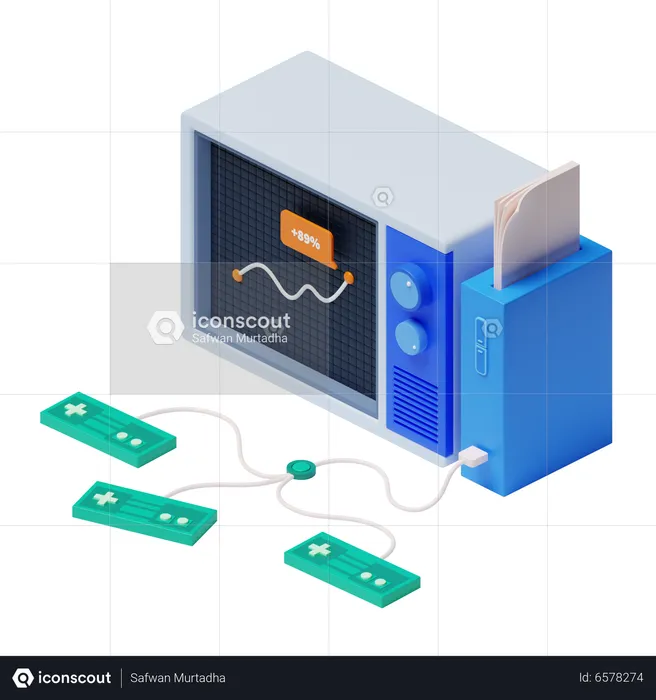 Zusammenarbeit mit Unternehmen  3D Illustration