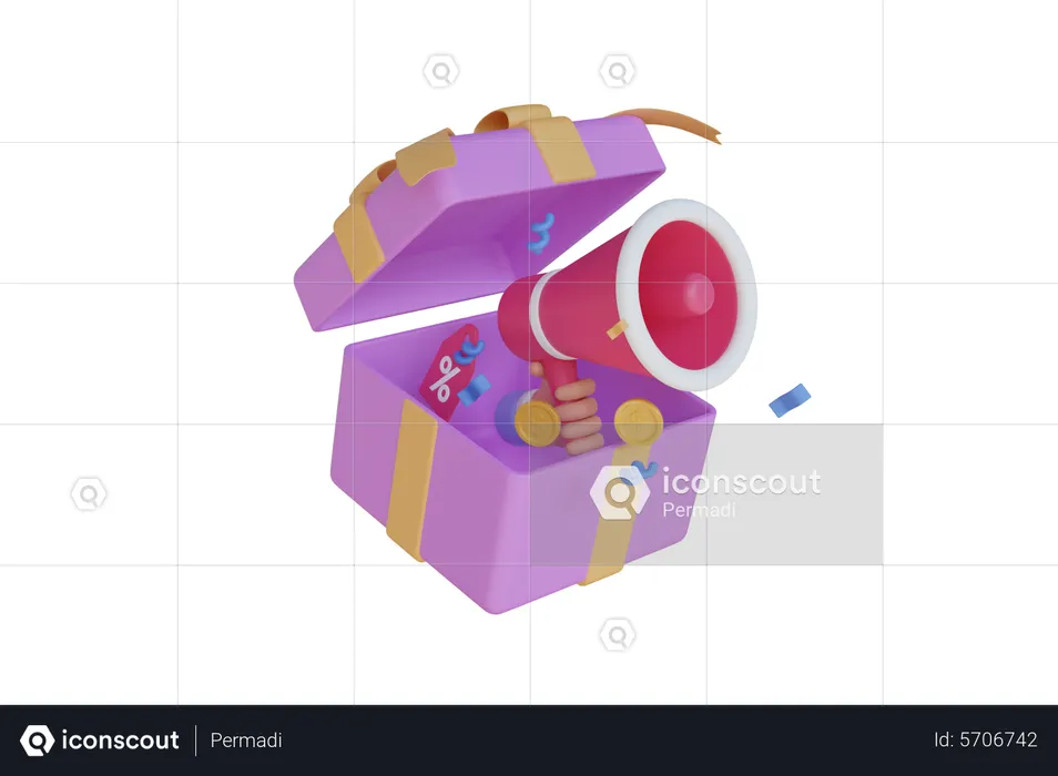 Geschenkankündigung  3D Icon