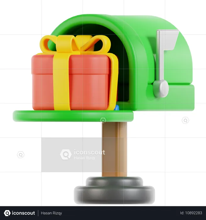 Geschenk im Briefkasten  3D Icon