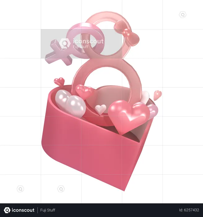 Geschenk zum Frauentag  3D Icon