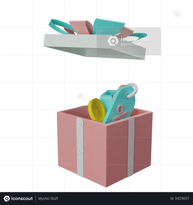 Geschenkbox  3D Illustration