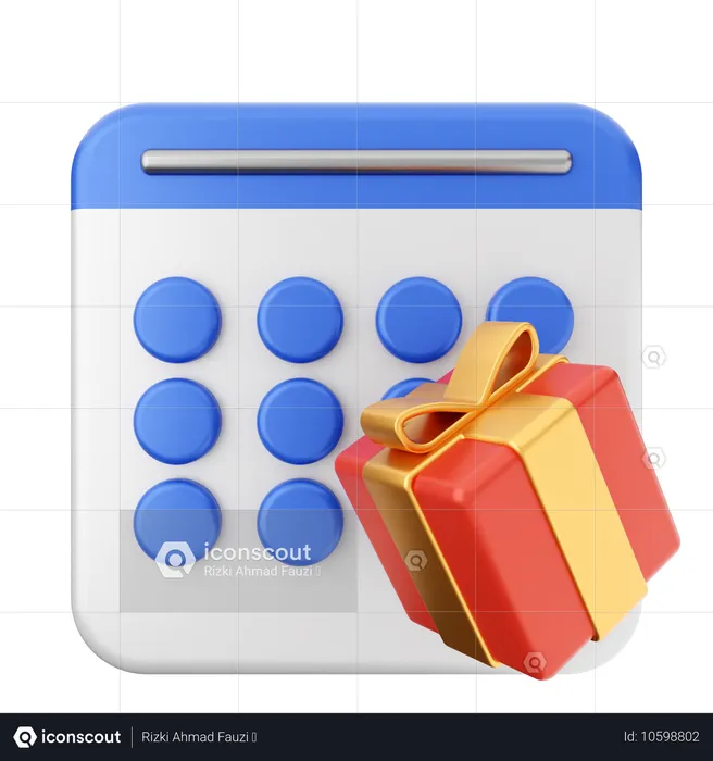 Geschenkbox-Kalender  3D Icon