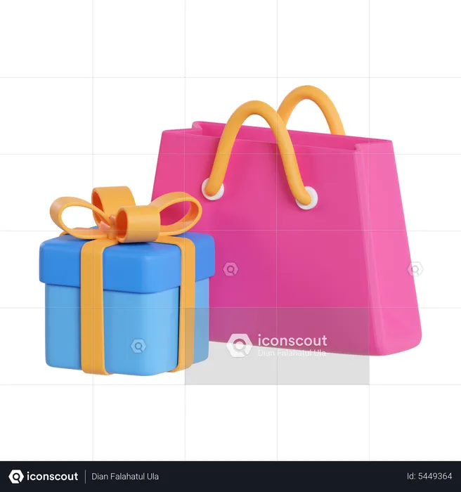 Geschenke einkaufen  3D Icon