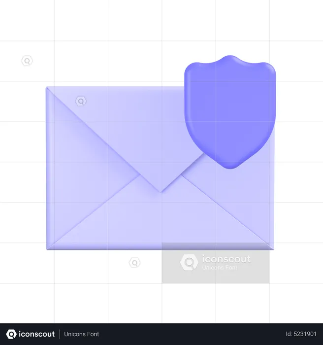 Geschützte E-Mail  3D Icon