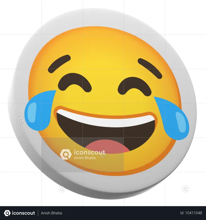 Gesicht mit Freudentränen Emoji 3D Icon