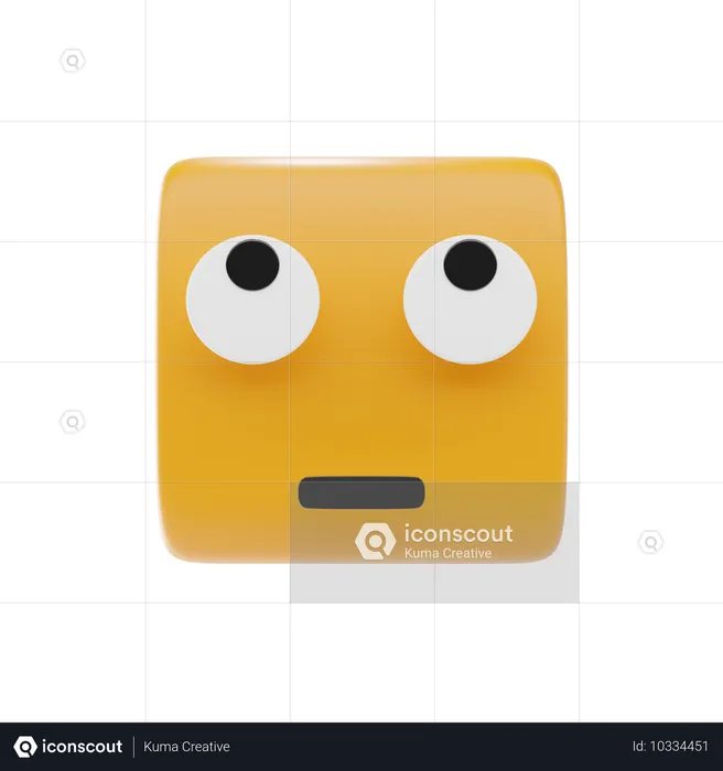 Gesicht mit rollenden Augen Emoji 3D Icon