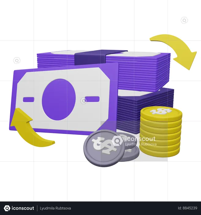 Gestão financeira  3D Icon