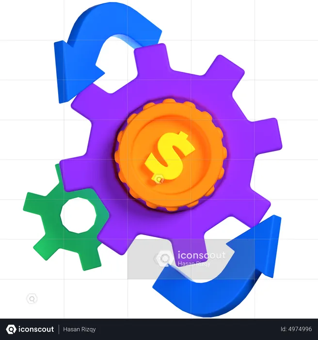 Gestão Financeira  3D Icon