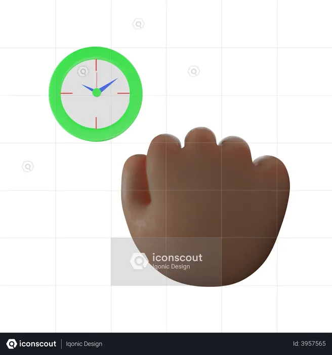 Geste de la main du poing  3D Icon