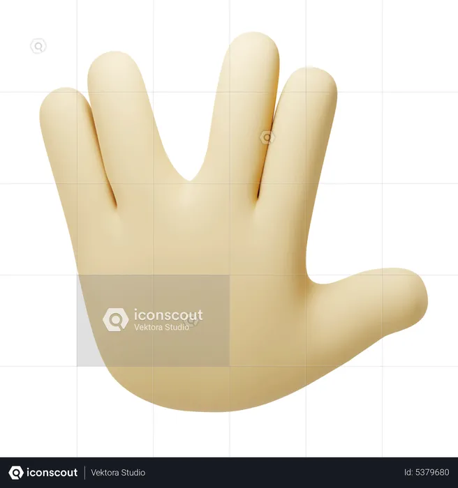 Geste de la main extraterrestre  3D Icon