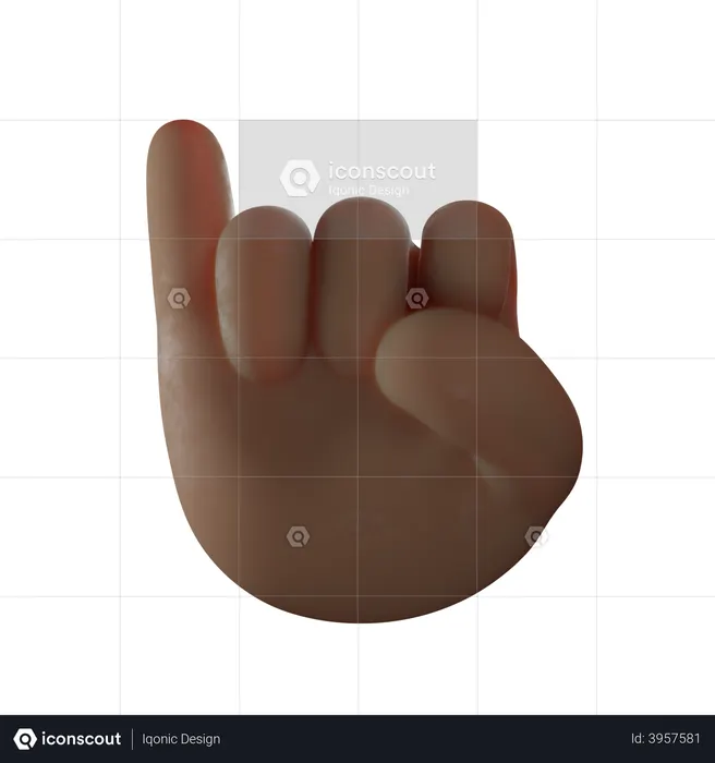 Geste des kleinen Fingers  3D Icon