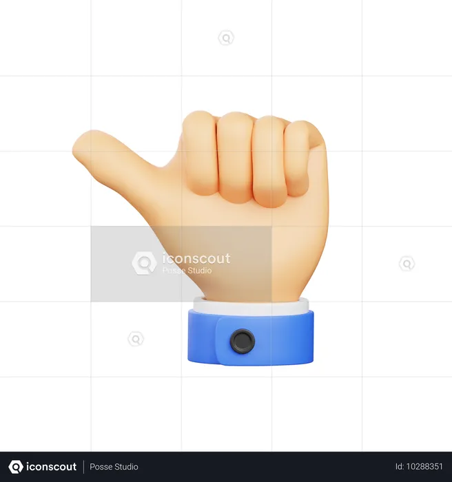 Geste de la main pouce vers le haut  3D Icon